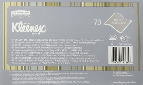 Kimberly Clark 11268 Kleenex Hand Towels Premium Ultra Soft, Pop-Up Box, White (1 Individual Box of 70 Sheets) - Image 2